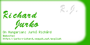 richard jurko business card