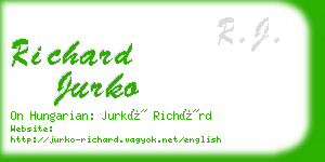 richard jurko business card
